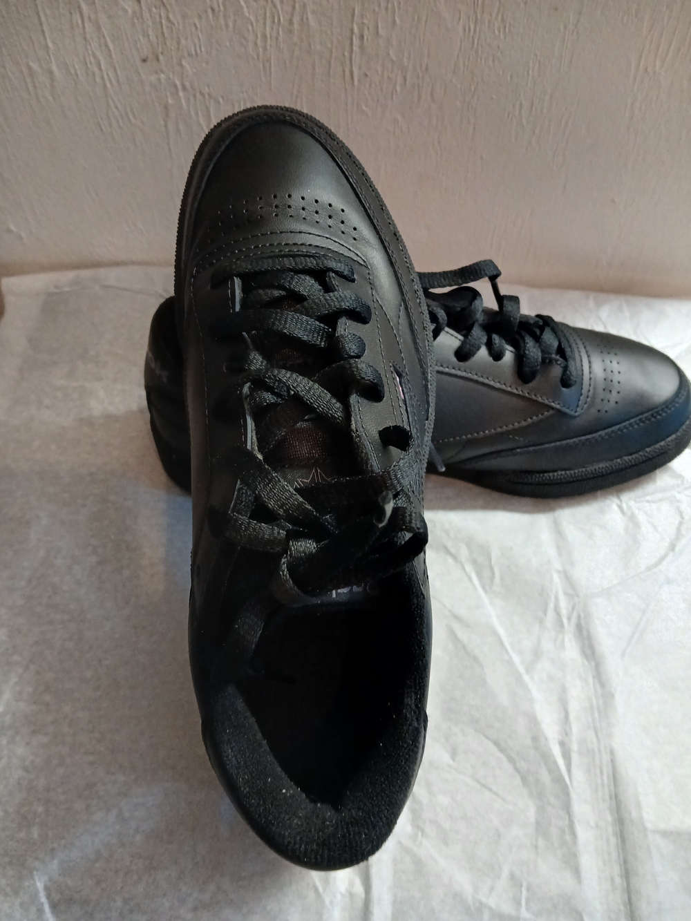 Men's Reebok Classic All-Black Lace-Up Sneakers